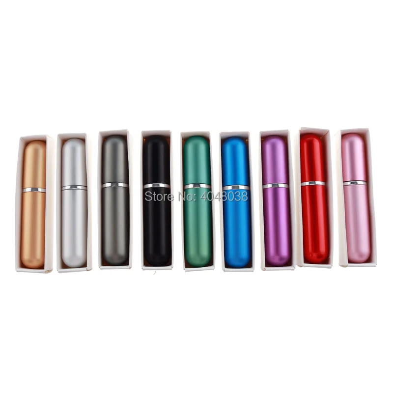Mini Perfume Bottle Aluminum Housing Glass Liner Cosmetic Refillable Container Empty Atomizer Sample Test 5 ML Spray Pump | Красота и
