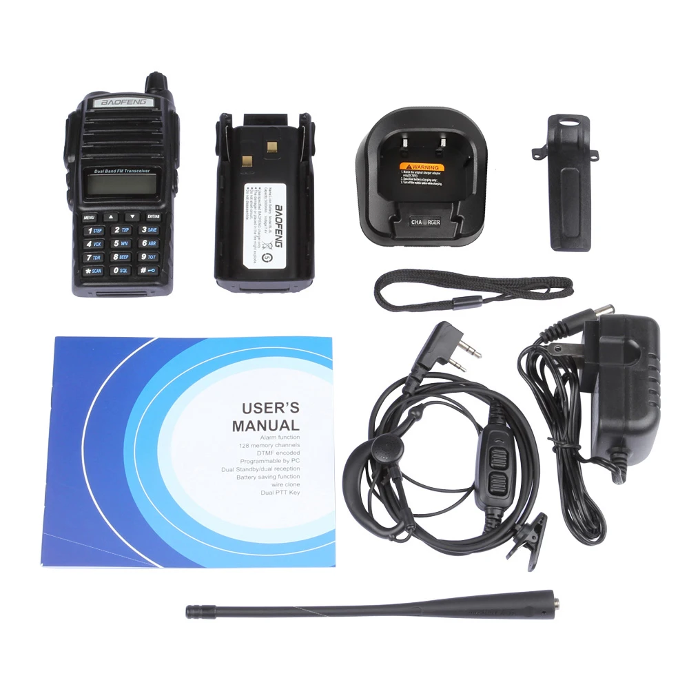Baofeng UV-82L двухдиапазонный двойной PTT 1 Вт громкий динамик VHF UHF PMR CTCSS DTMF