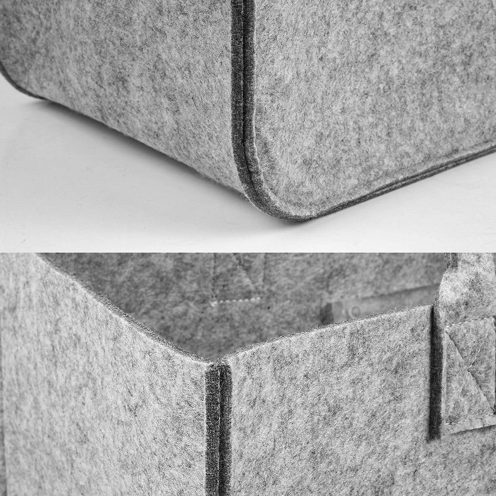 Прочная серая сумка-переноска из войлока сумка для хранения дров контейнер