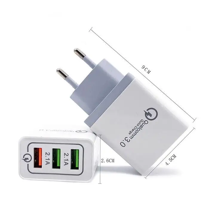 3 порта Быстрая зарядка 0 USB зарядное устройство адаптер питания для мобильных