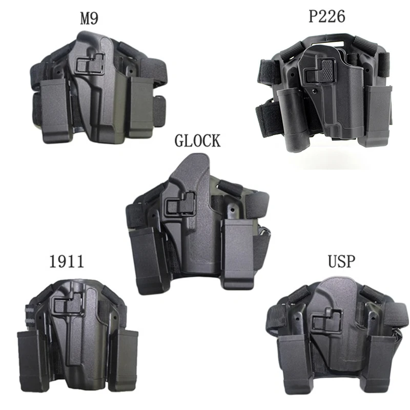 Черная запальная кобура CQC для Glock USP P226 M9 1911 страйкбольная Боевая на бедрах
