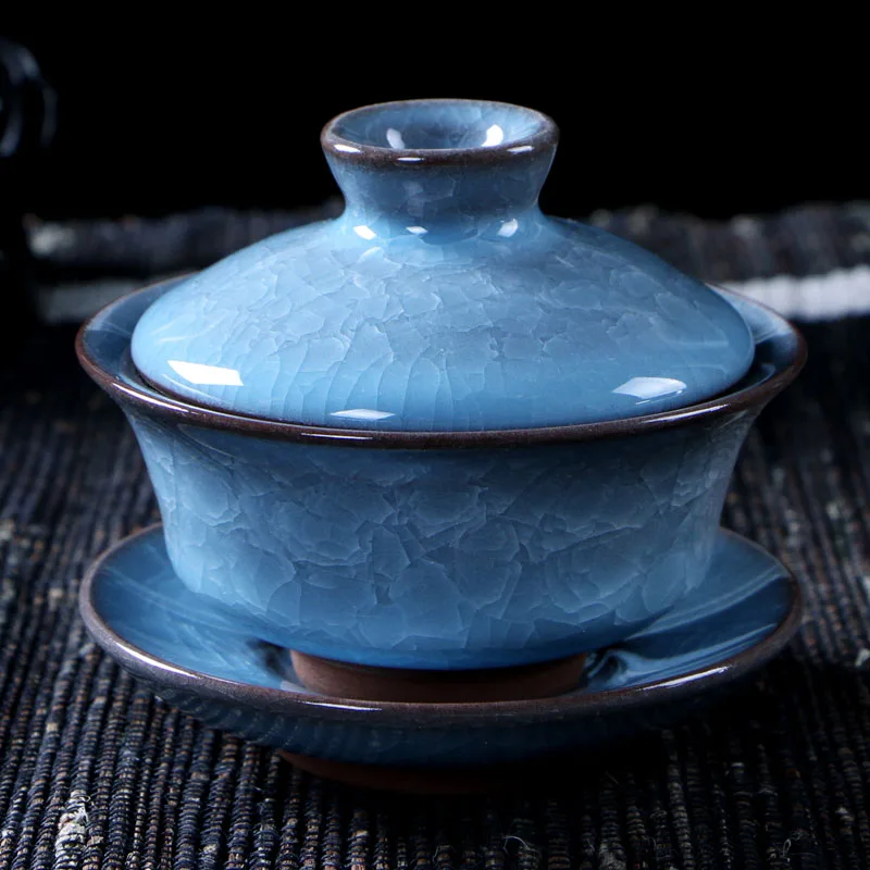 Чайные наборы для кофе и чая керамический чайник с ледяной трещиной gaiwan чайная