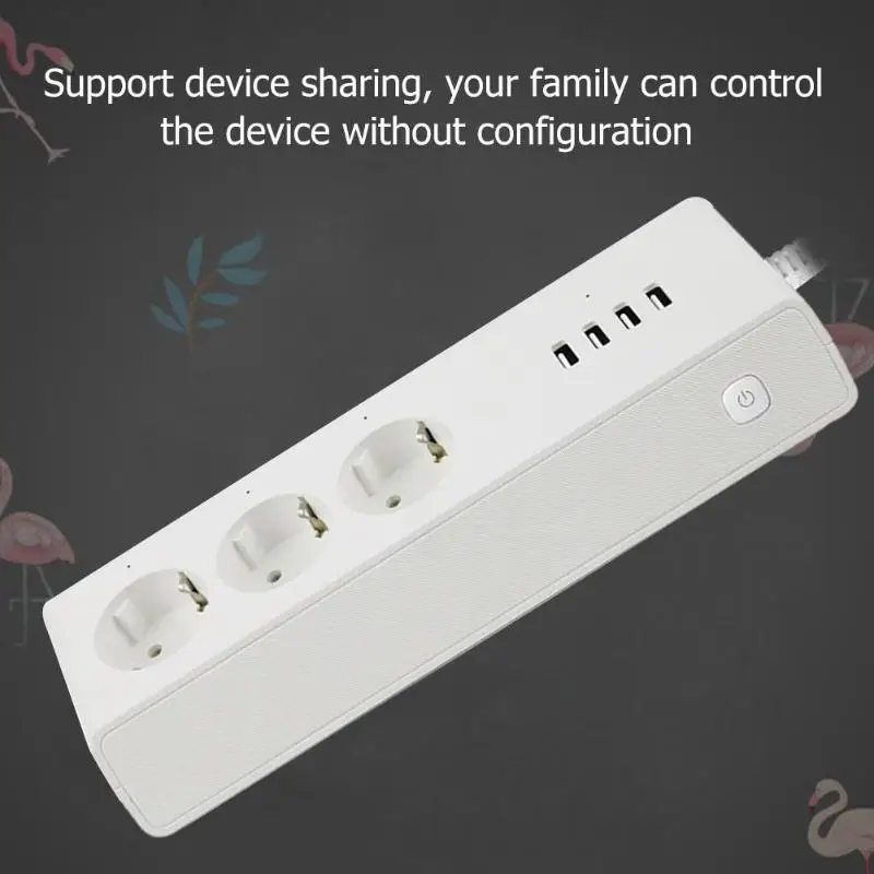 SS06 штепсельная вилка европейского стандарта Wi-Fi умный Мощность полосы w/3 розетки