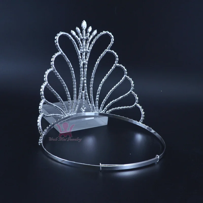 Свадебные украшения Miss beauty тиара с высокой короной стразы кристаллами свадебные