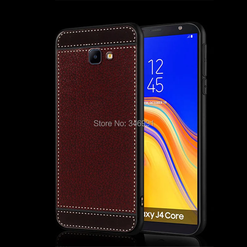 Чехол iSecret для Samsung galaxy J4 Core SM J410F J410 F кожаный мягкий черный силиконовый чехол Galaxy