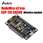 Беспроводной модуль NodeMcu v3 Lua, плата для разработки Интернета вещей с Wi-Fi, ESP8266, с антенной pcb и usb-портом  CH340