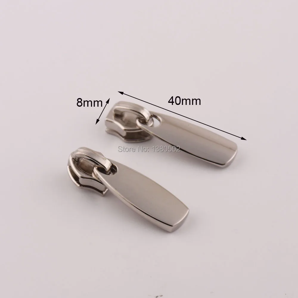 10pcs/lot Metal Silver color alloy zipper sliders pulls heads for bag backpack Sewing Accessories | Дом и сад