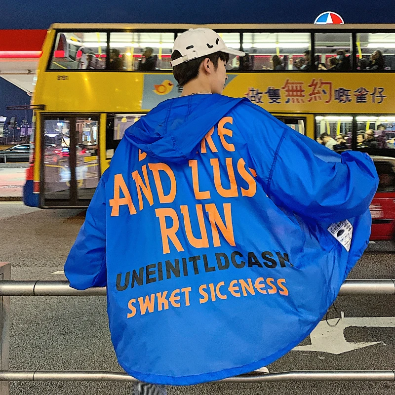 

2019 Spring And Summer The New Listing Korean Casual Fashion Couple College Hip Hop Printing Sunscreen Jacket Streetwear Best