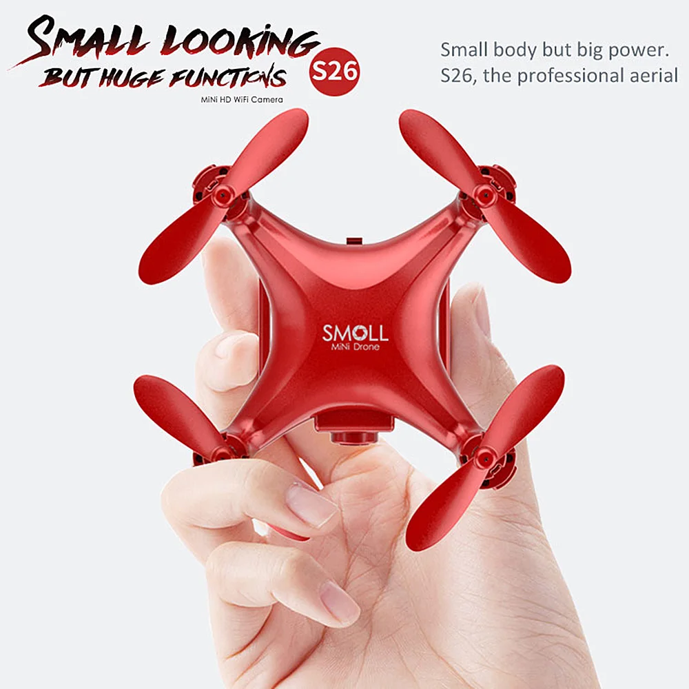 S26 2 4G Радиоуправляемый Дрон с камерой 720 P WIFI FPV мини удерживающий высоту голосовым