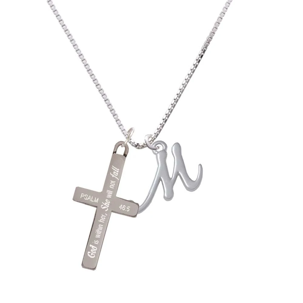 Маленький Gelato сценарий начальный M она не будет падать крест ожерелье|Подвески| |