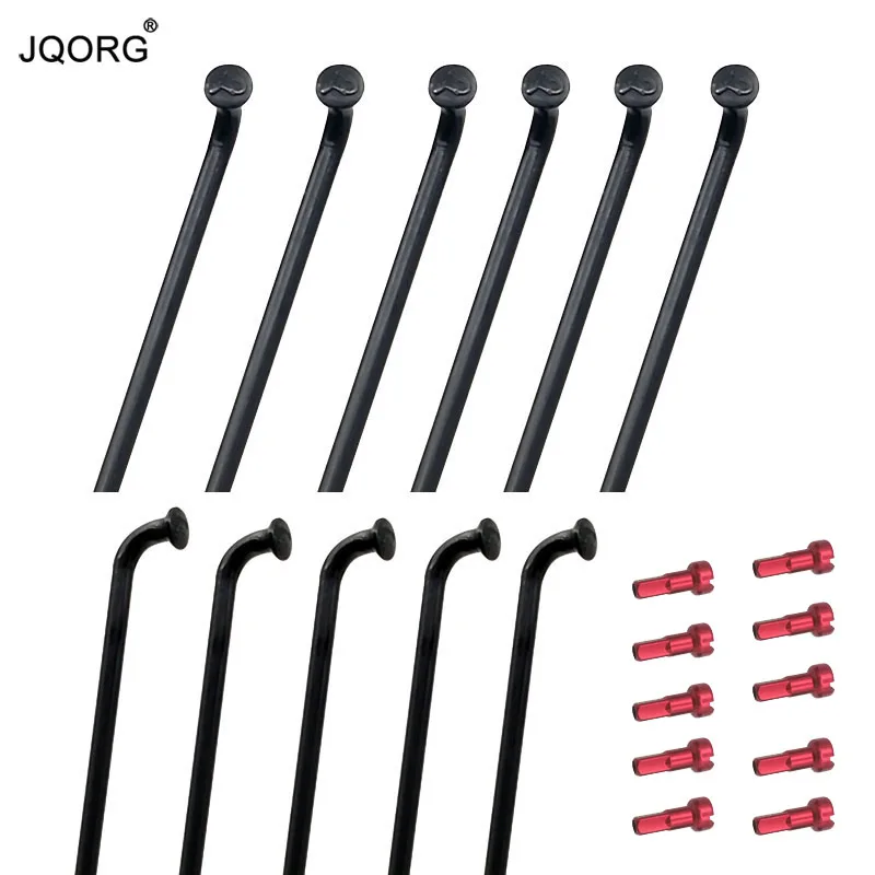 

T 7075 Aluminum Alloy Material Super Light Red Spoke Nipples Match With T 302 Stainless Steel Material J-bend Black Bike Spokes