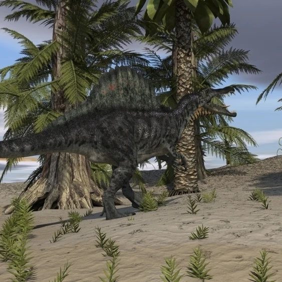 Spinosaurus охота в пустыне окружающей среды плакат печать (18x10) | Дом и сад
