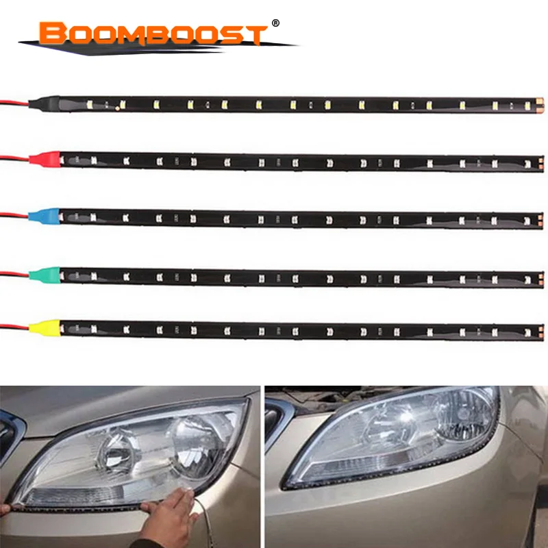 15SMD 1 шт. светодиодный автомобильный дневный ходовой светильник гибкий