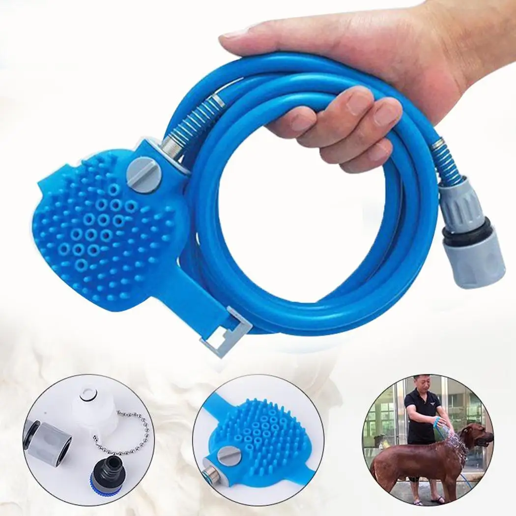 Pet Dogs Cats Bathing Watering Sprayer Cleaning Shower Head Tool Blue 250cm /98.43inch Accessories |