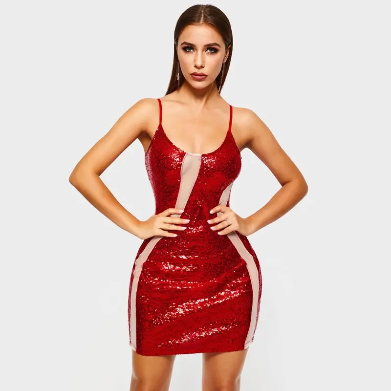 Для женщин Мини платья Повседневное пикантные Клубные Красный Bodycon плотная