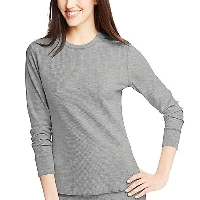 Hanes 721357299441 женские X-Temp тепловой рубашка с круглым вырезом Серый Хизер-3XL |