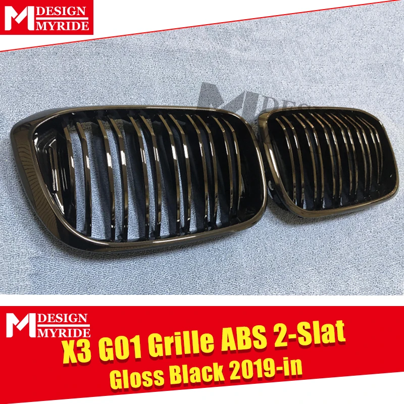 X3 G01 Передняя сетка для гриля 1 пара M Style ABS Глянцевая черная Решетка переднего