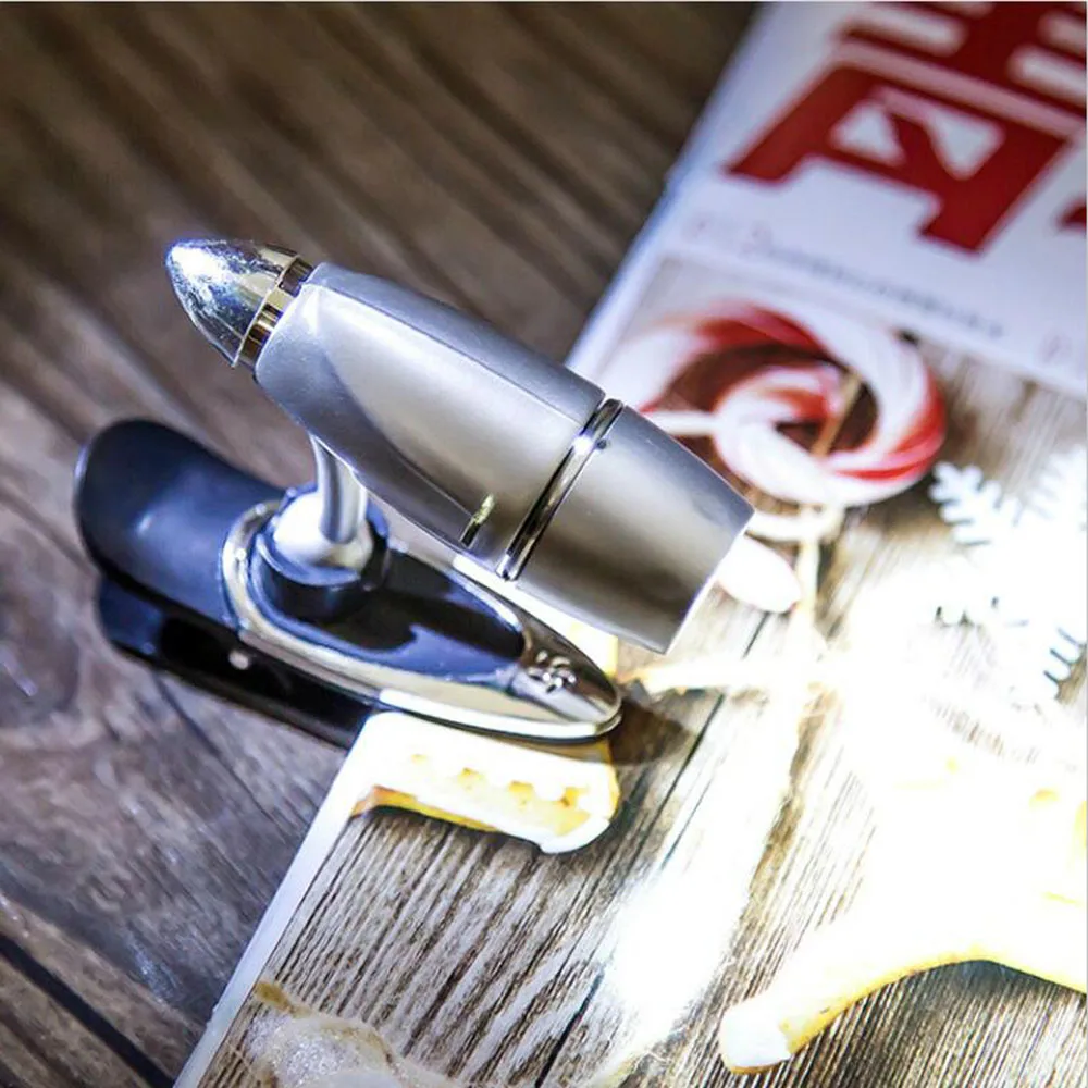 LED Bullet Reading Lamp Book Light Flashlight Worklight Mini Clip Headlight Torch | Освещение