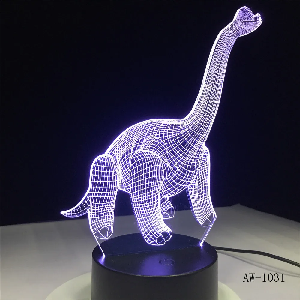 Светодиодная лампа с 3d-иллюзией дихродозавр бронтозавр дискозавр изозавр