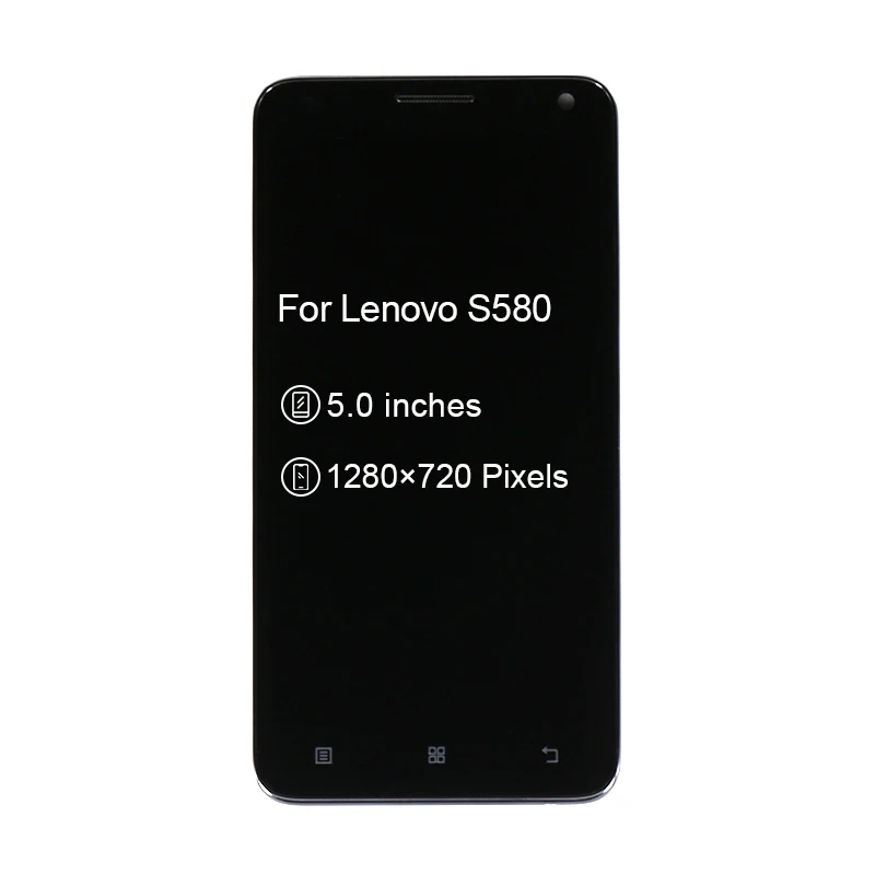 Для Lenovo S580 ЖК дисплей + сенсорный экран дигитайзер рамка в сборе Pantalla для Запчасти