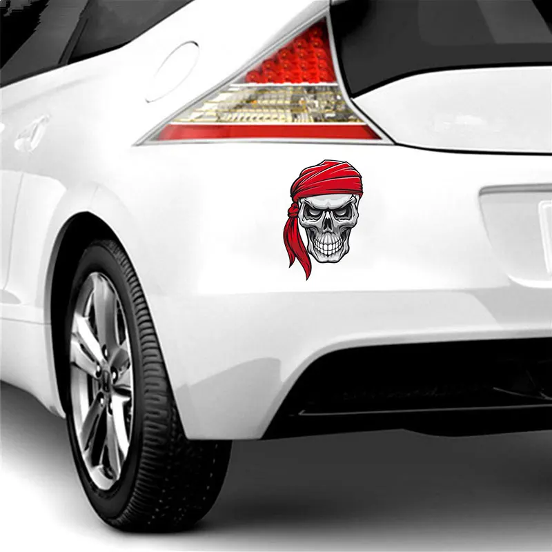 Персонализированная наклейка на автомобиль из ПВХ с черепом взрывает декорацию смешного стиля для автомобилей, водонепроницаемая дверная декорация, интересные автопродукты.