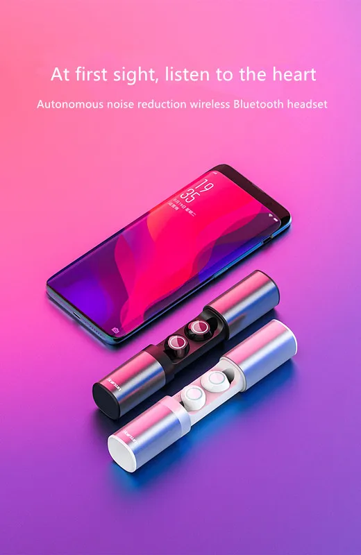 Bluetooth наушники беспроводные с сенсорным управлением зарядный чехол для iPhone Android