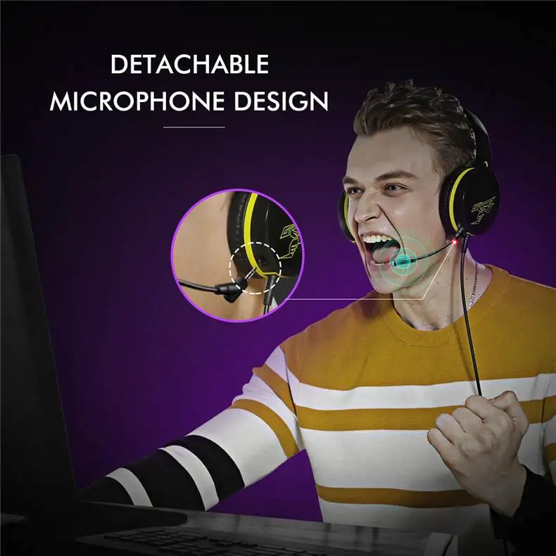 SOMiC G801 PS4 игровая гарнитура складные игровые проводные наушники с микрофоном forPC