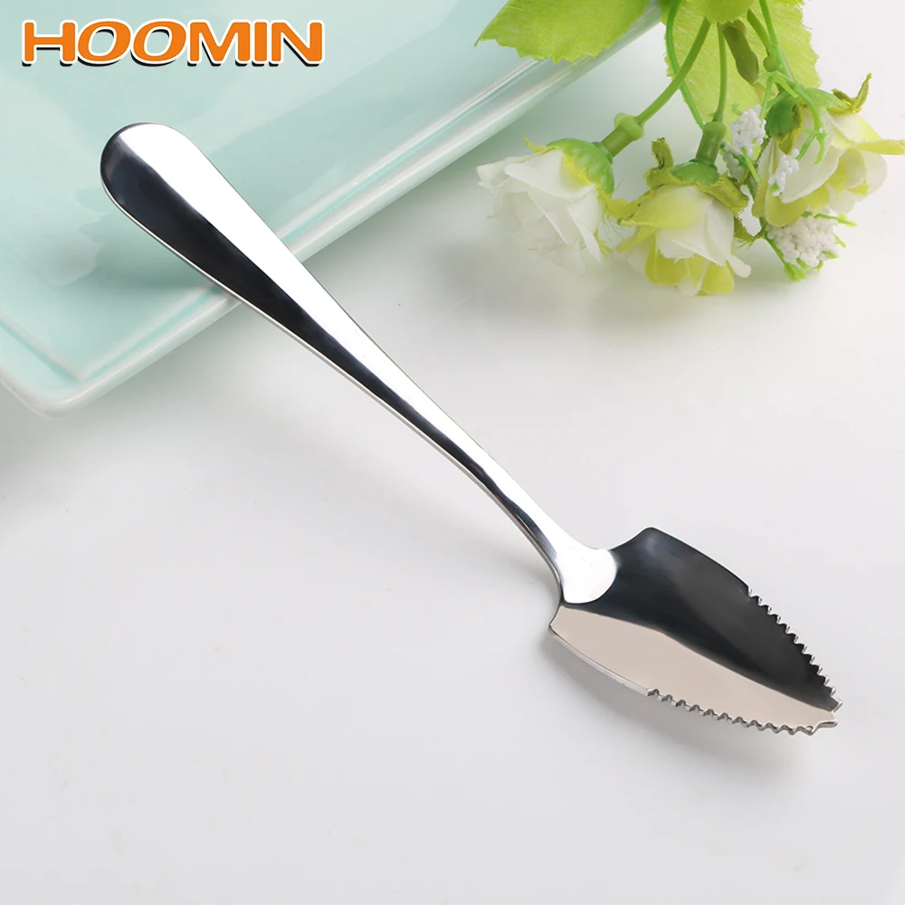 HOOMIN фрукты грейпфрут ложки с длинной ручкой для Нержавеющая сталь 15 5 см Десерт