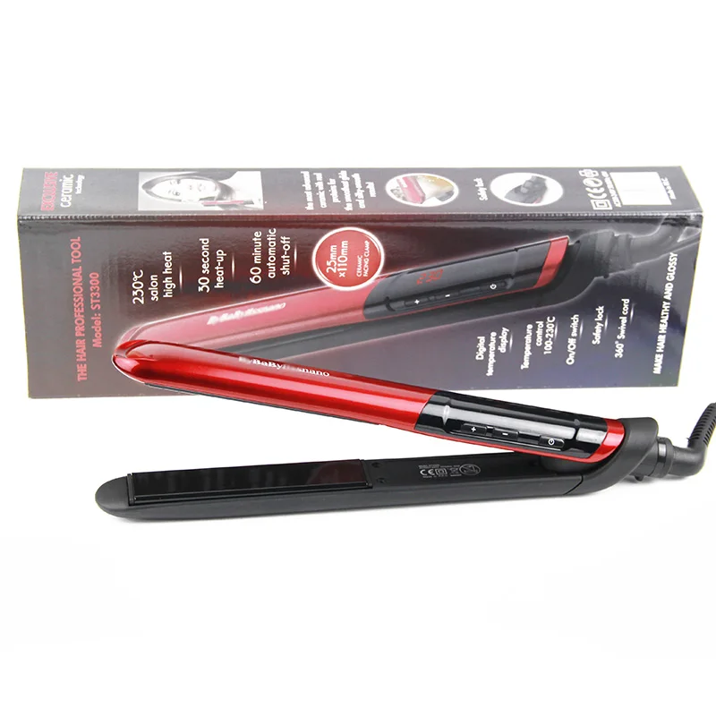 

With LCD Display 2-in-1 ceramic coating professional healthy beauty salon Hair straightener comb hair Curler beauty care Iron