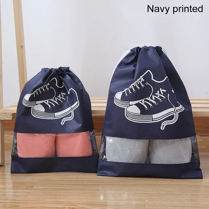 Bag Portable Travel Storage Bag Non-woven Laundry Organizer Sneaker Tote Drawstring Bag M L Sizes