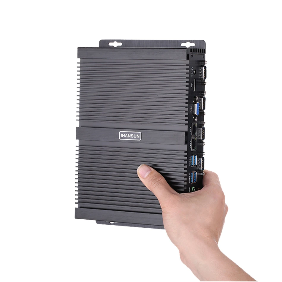 HUNSN безвентиляторный промышленный ПК мини компьютер Intel Core I5 3317U Windows 10 Pro/Linux IM02