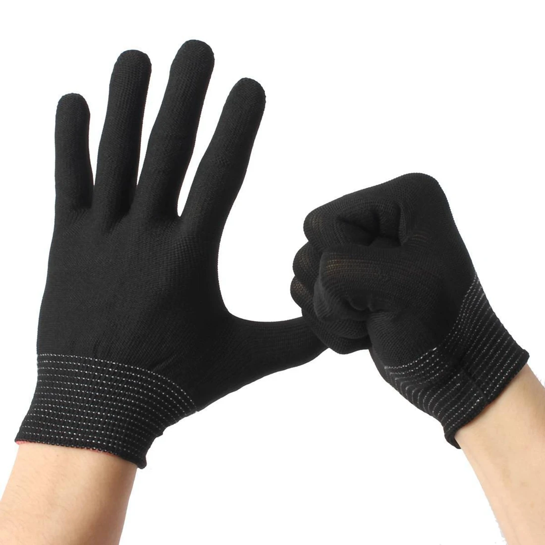 2 пары антистатических нейлоновых рабочих перчаток нейлоновые перчатки черного