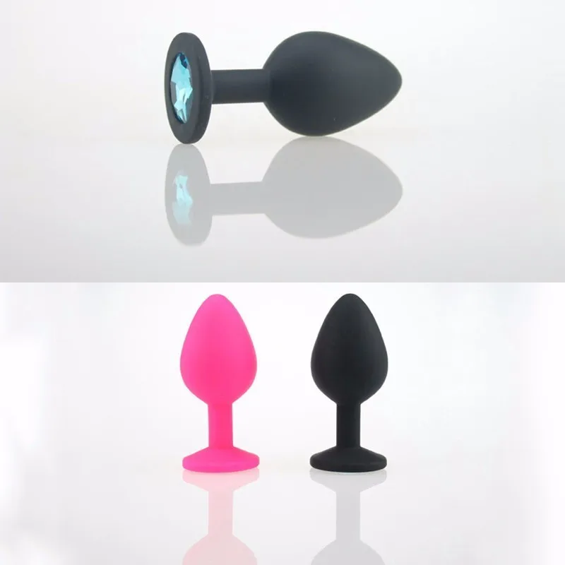 Small Silicone Anal Plug No Vibrators for Women Men Gay Beads Crystal Jewelry Butt Masturbation Sex Toys | Красота и здоровье