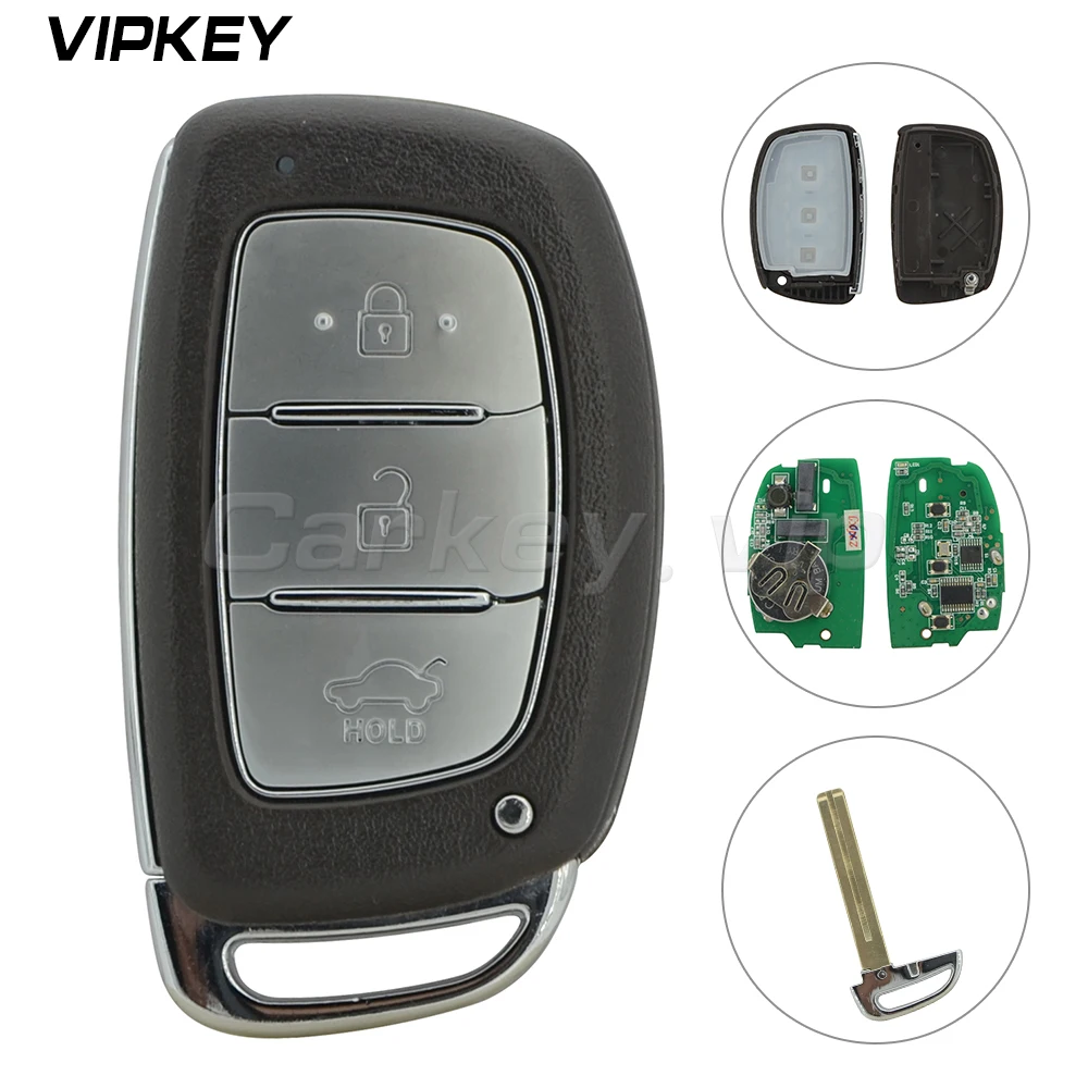 Дистанционный ключ Smart car key с 3 кнопками 434 МГц 46 чип для Hyundai Verna автомобильный