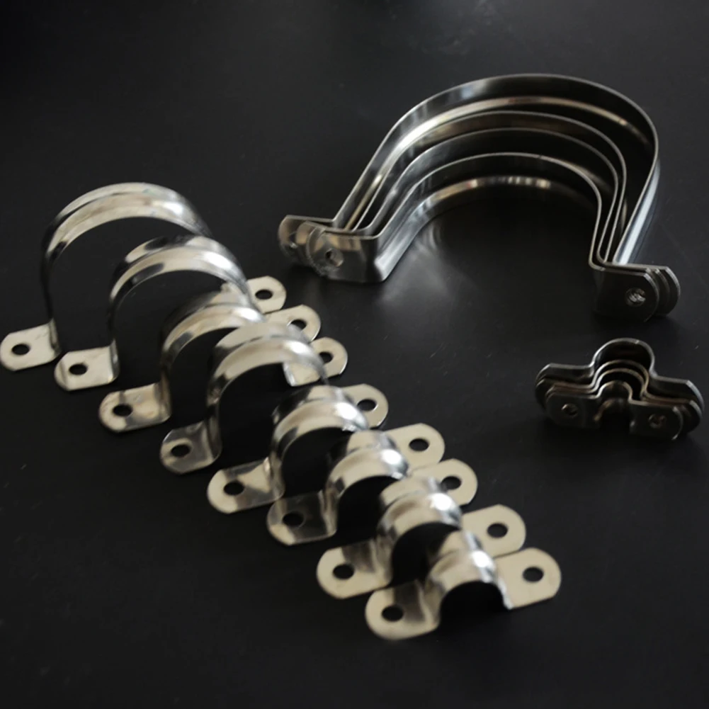 10pcs Stainless Steel Chemical Garden Irrigation Clamp Durable Hose U Shape | Обустройство дома