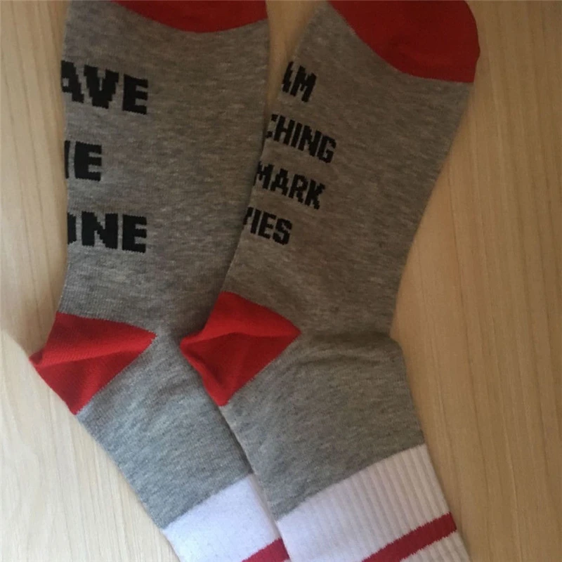 Fashion Unisex Men Women Business Casual Cotton Socks Spring Summer Autumn Winter Funny Words Personality Letter Print | Женская одежда