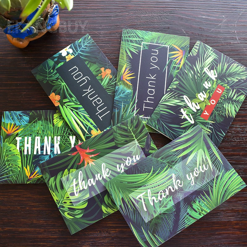 48pcs/set Beautiful Thank You Cards with Envelope DIY Thanksgiving Greeting Gift Card | Дом и сад