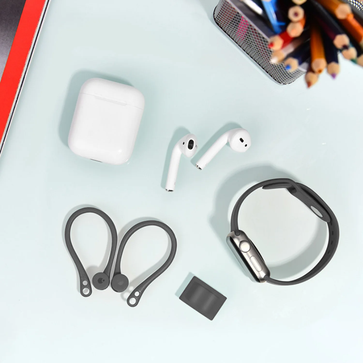 Vococal ушные крючки Анти потери с держателем для часов Apple AirPods 1 2 Air Pods Беспроводные