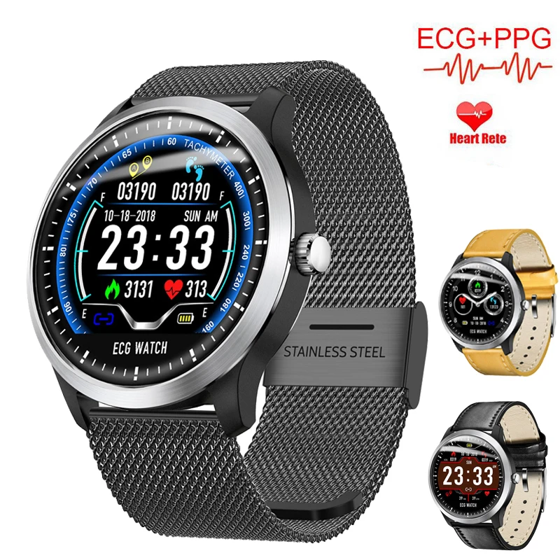 N58 ЭКГ PPG Смарт часы с электрокардиографом дисплей holter пульсометр Монитор
