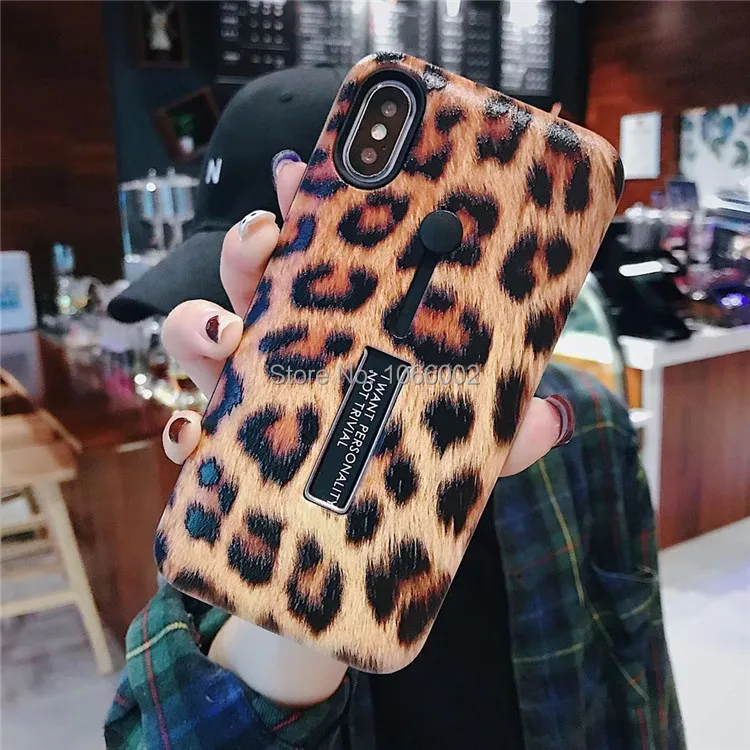 Милые чехлы с леопардовым принтом Jaguar Paw для iPhone XS Max XR X 7 8 Plus 6 6S петля на палец