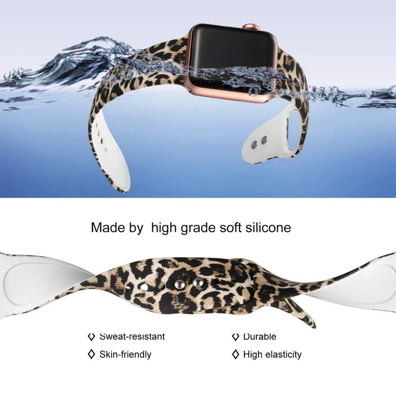 Силиконовый ремешок для часов Apple Watch 44 мм/42 мм 40 мм/38 спортивный Suave iwatch 4 3 2 1 Correa с