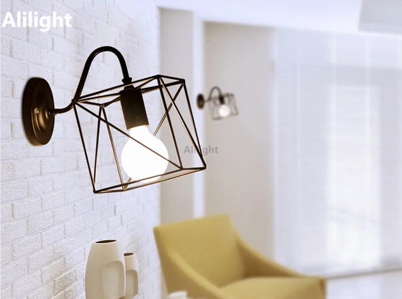 Винтажный настенный светильник Лофт индустриальный кантри Ретро металлический