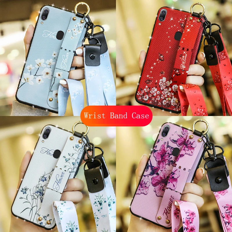 

Чехол на запястье для Samsung Galaxy A10 A20A30 A50 A50S A51 A70 A71 S10E S8 S9 S10 S20 Plus Ultra S7 Edge, мягкий чехол со шнурком