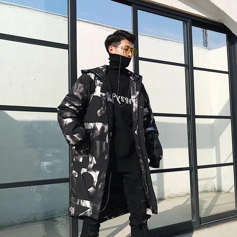 2018 Winter Jacket Men Streetwear Hip Hop Male Hooded Overcoat Warm Cotton Coat Clothing Thicken Casual Parkas Erkek Mont | Мужская