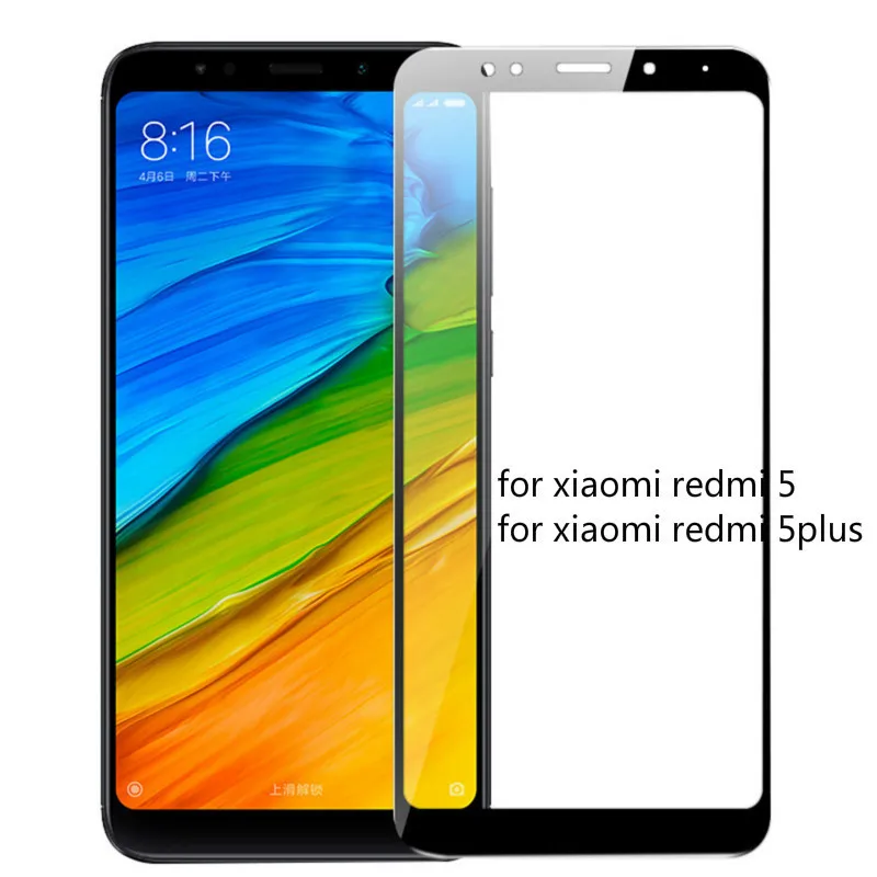 3D полное покрытие закаленное стекло для Redmi 5 plus Защитное экрана Xiaomi черное