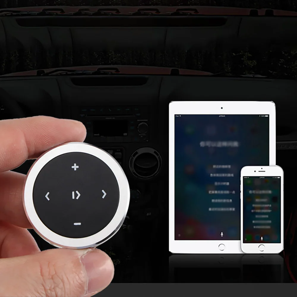 Wireless Bluetooth Car Electronics Remote Control Steering Motorcycle Handlebar Media Shutter Button for iPhone Android Phone | Автомобили