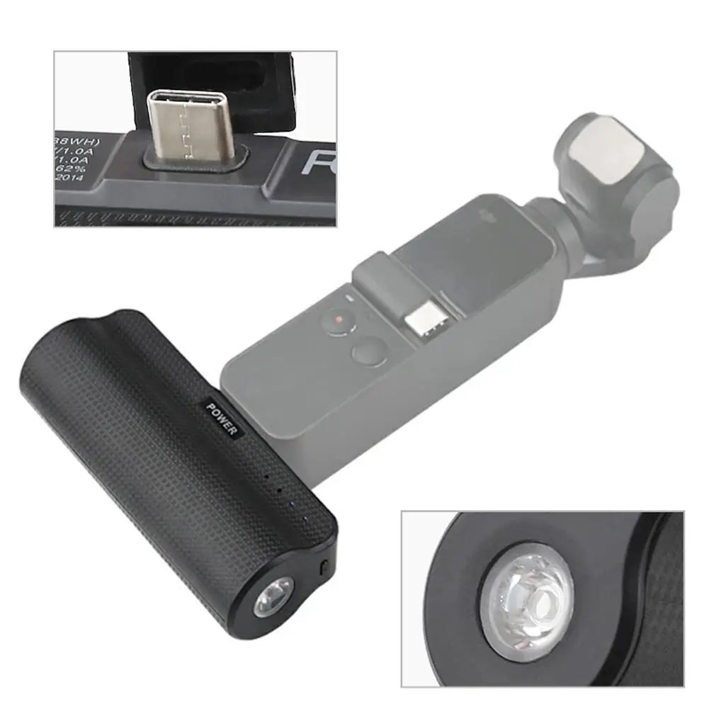 BEESCLOVER 3300 мАч Мобильный Внешний аккумулятор для DJI OSMO PCOKET Type C Зарядное устройство