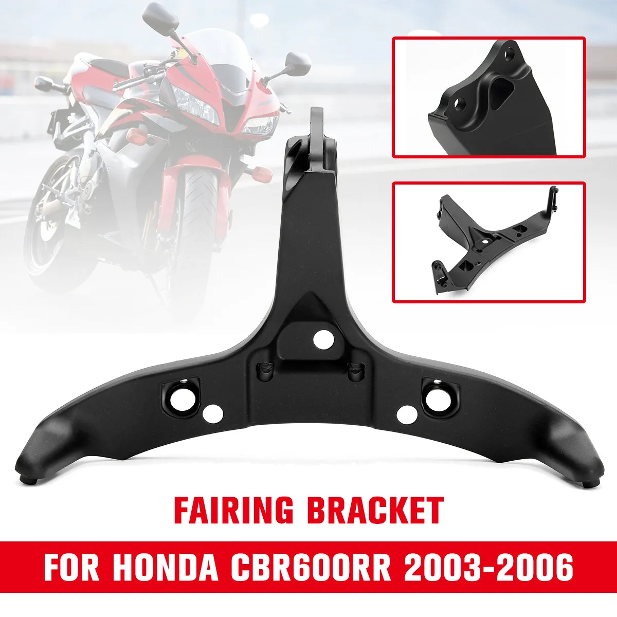 Для Honda CBR600RR CBR 600RR 2003 2004 2005 2006 Передний Верхний обтекатель фиксатор кронштейн Черная передняя фара обтекатель кронштейн