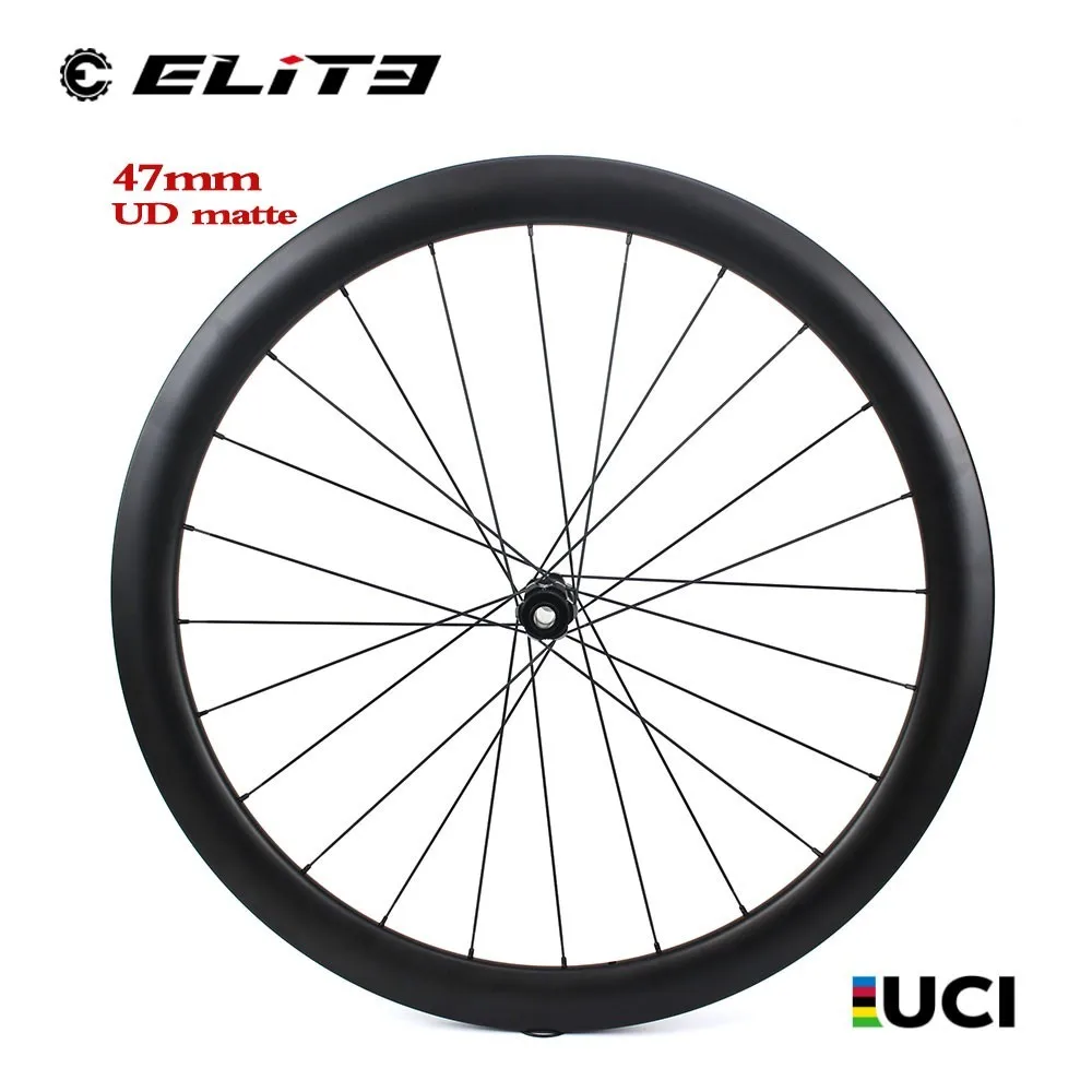 ELITEWHEELS 700c углеродное волокно гравий диск колеса велосипеда с DT Swiss 350 6 болт или