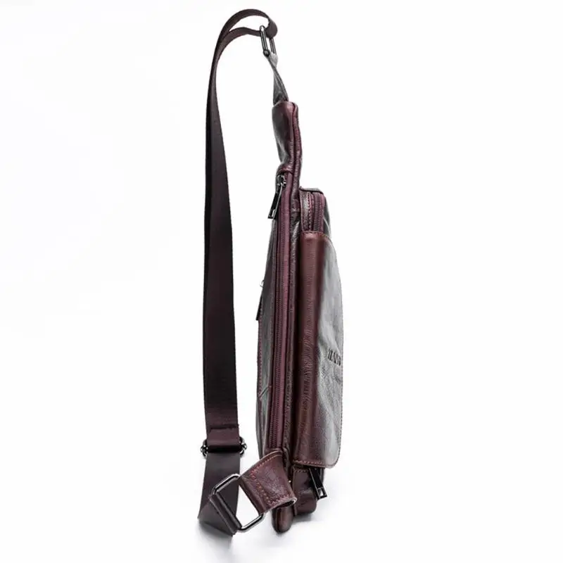 Men Triangle Leather Shoulder Bag Waist Belt Packs High Quality Male Crossbody Fashion Chest Bags Messenger | Багаж и сумки